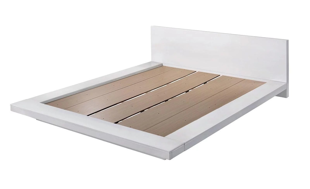 White 5pcs Solid Wood King Bedroom Set P73542
