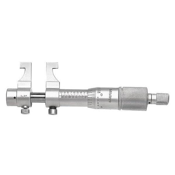 Carbide Satin Chrome Coated 1 to 2 inch Range Micrometer A5306