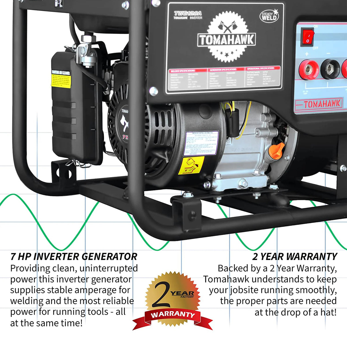 120 Amp Welder with 2,200W Generator N541