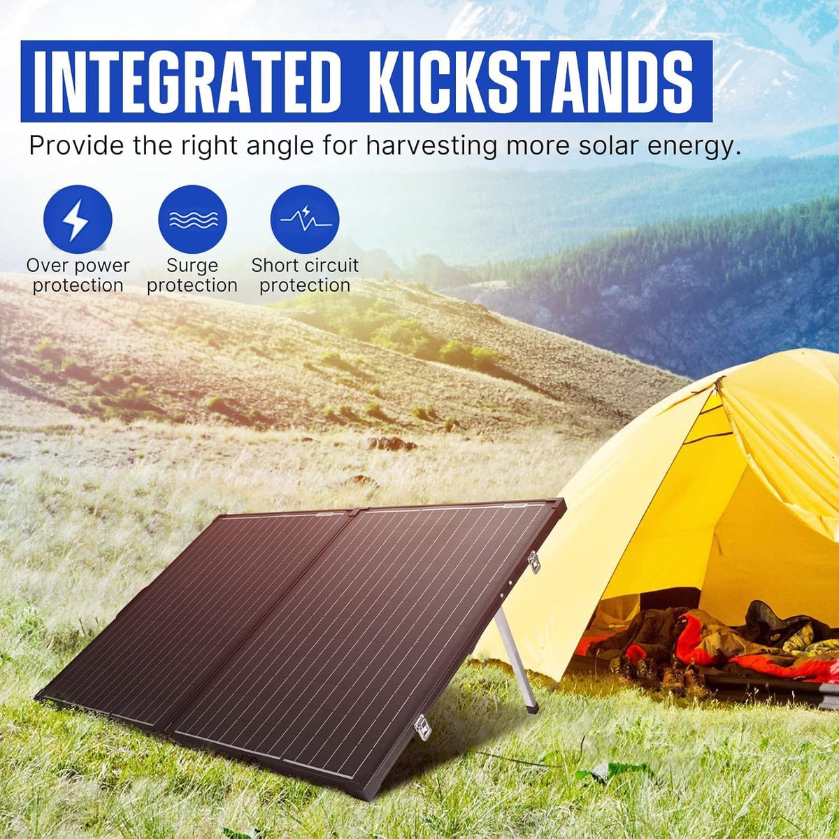 160W Foldable Monocrystalline Solar Panel with 20A MPPT Controller K264