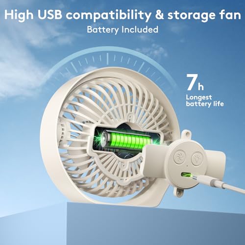 10 inch Portable Rechargeable Desk Fan K30887