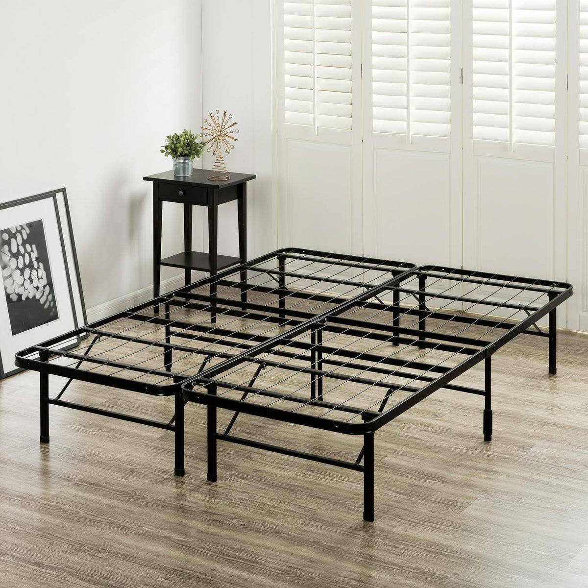 Black Steel Smart Base Bed Frame G918760