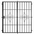 Black Projection Mount Outswing Steel Patio Security Door V603