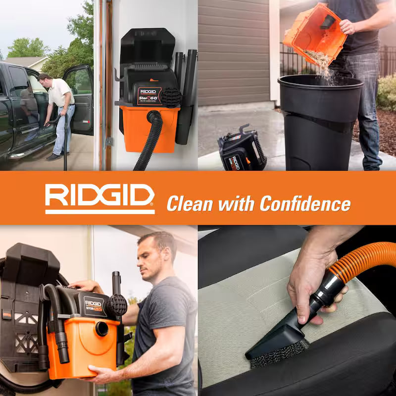 5 Gal. Portable Wet/Dry Shop Vacuum with Car Cleaning Kit C1711