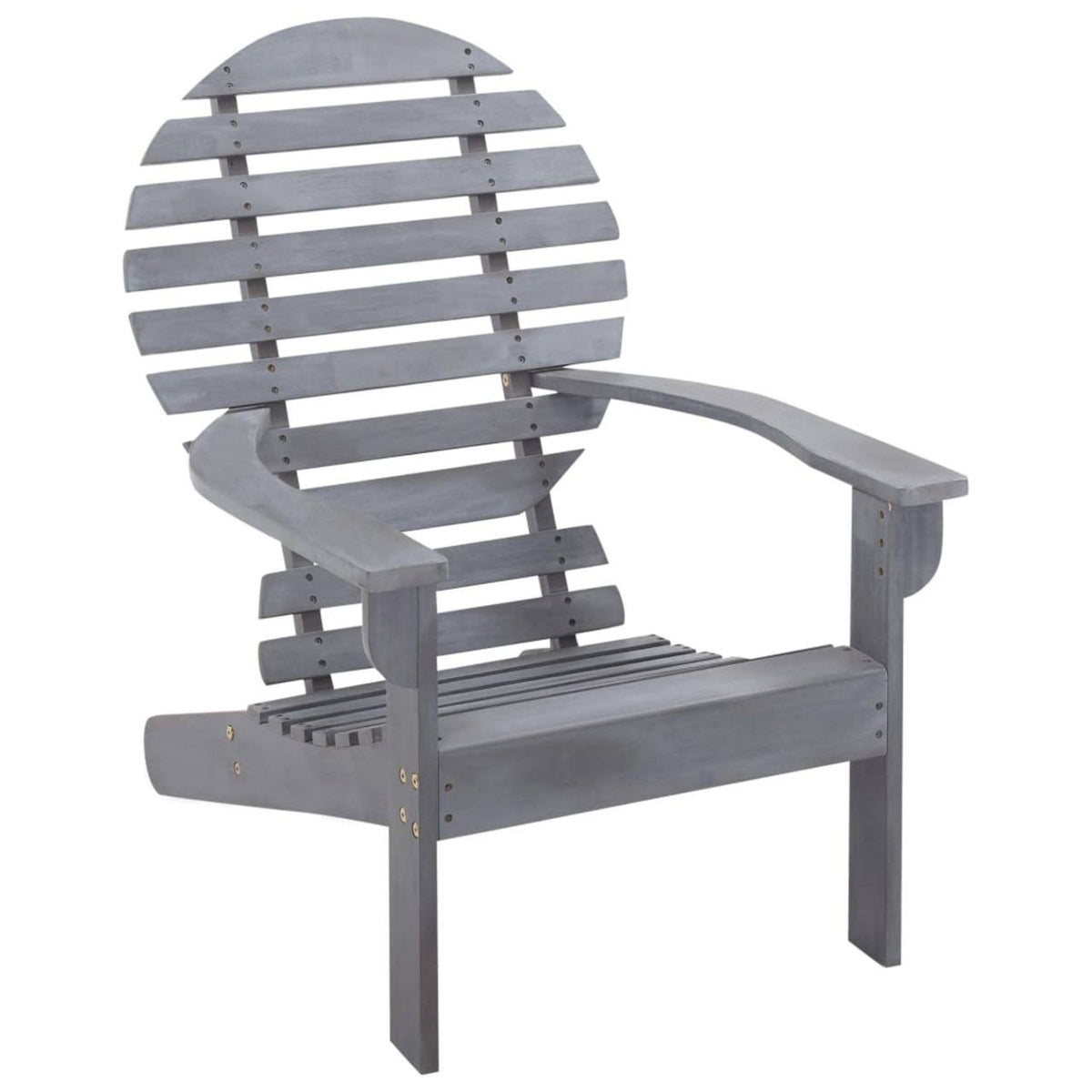 Gray Solid Acacia Wood Adirondack Chair X341