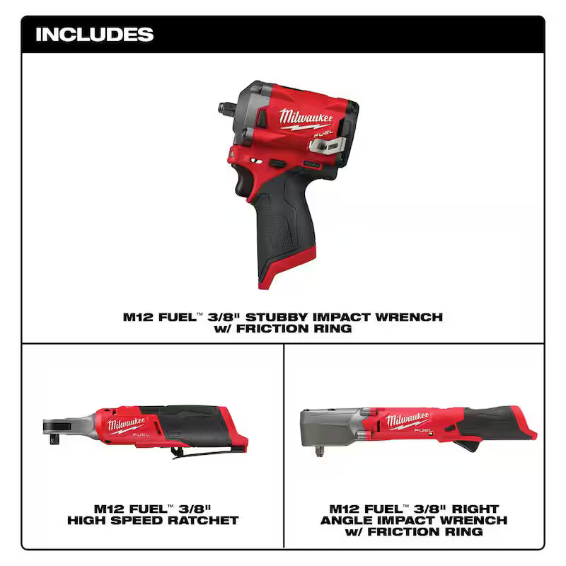 12V Li-Ion Brushless Cordless 3/8 in. Impact Wrench & High Speed Ratchet Q7281