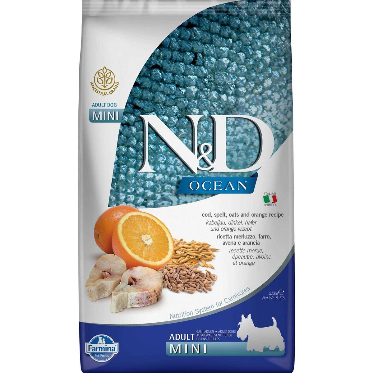 Cod & Orange Adult Mini Dry Dog Food H85182