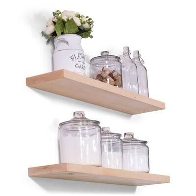 2 Piece Poplar Solid Wood Floating Shelf U544