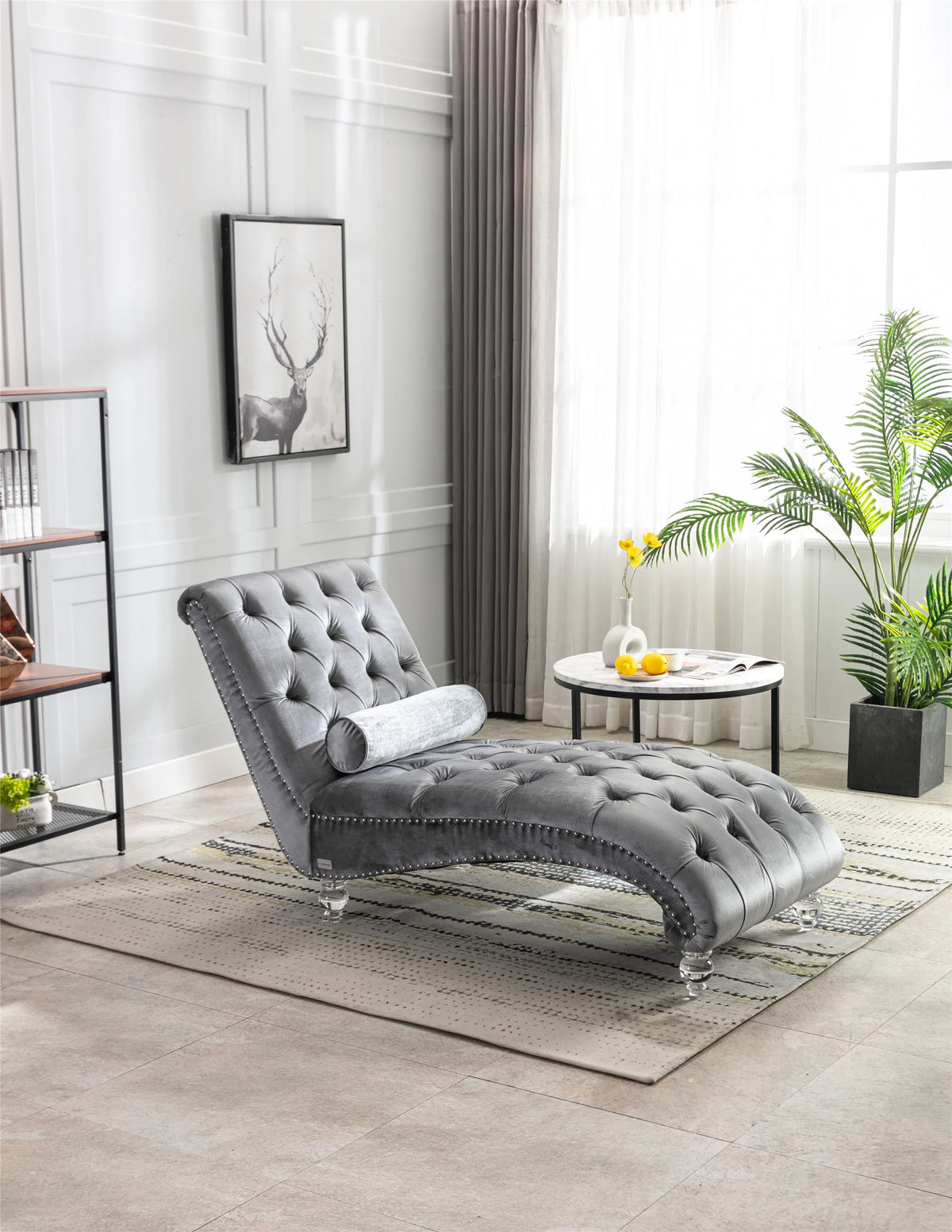 Leisure Concubine Sofa With Acrylic Feet X1832