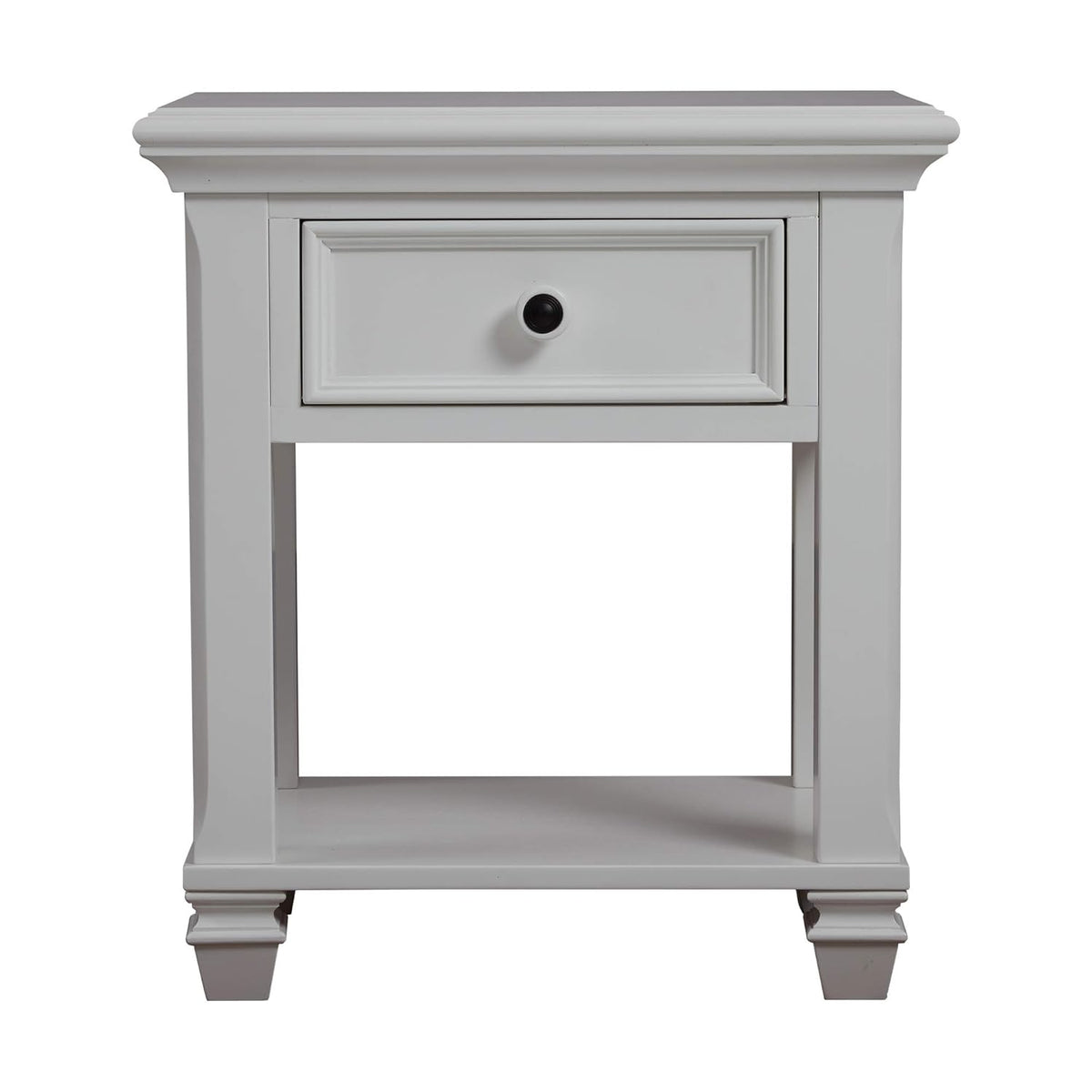 Pure White 1 Drawer Nightstand Q1033