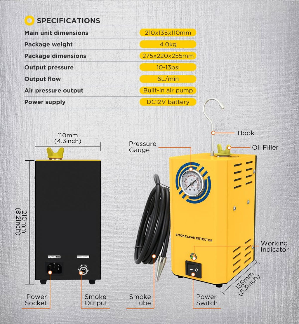 12V Smoke Leak Locator Tester O107