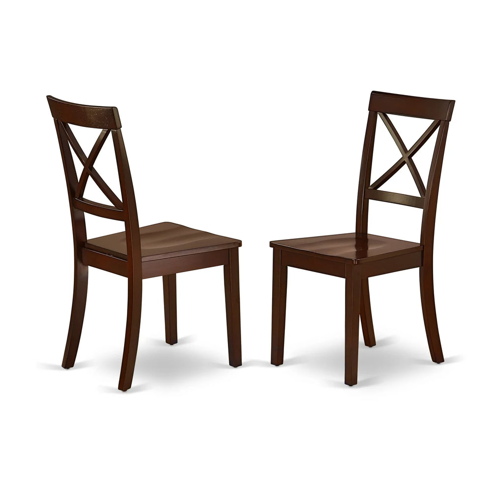 5 Piece Mahogany Wood Dining Table and Chairs Q13514