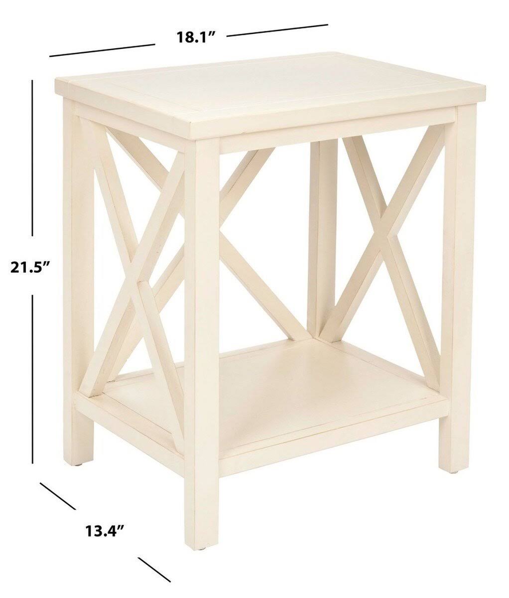 Oak Cross Back End Table P614