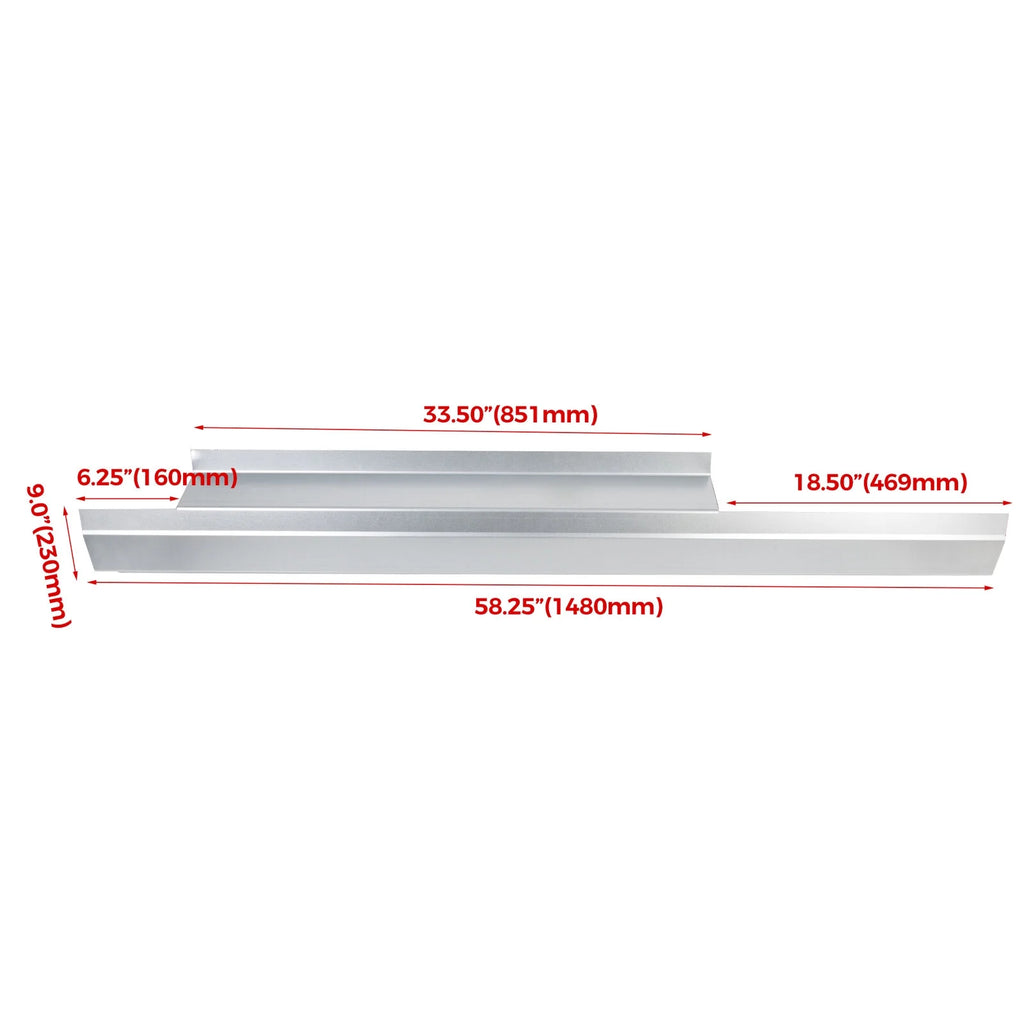 Slip-on Rocker Panels Replacement for 2007-2013 Chevy Silverado GMC Sierra 2 Door Standard Cab H7437