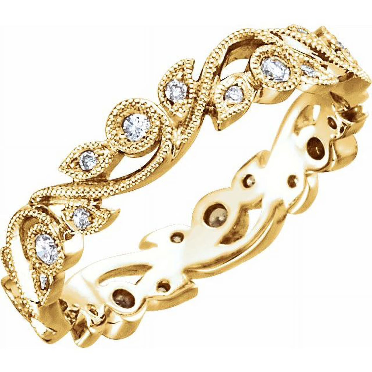 14K Yellow 1/4 CTW Natural Diamond Eternity Band Size 6 W387