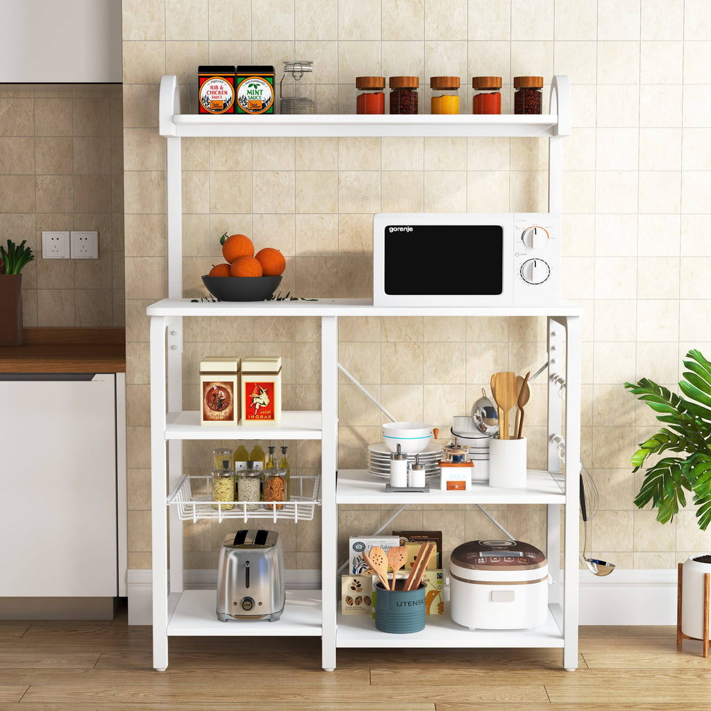 Rustic Brown Kitchen Baker's Rack Microwave Oven Stand B334