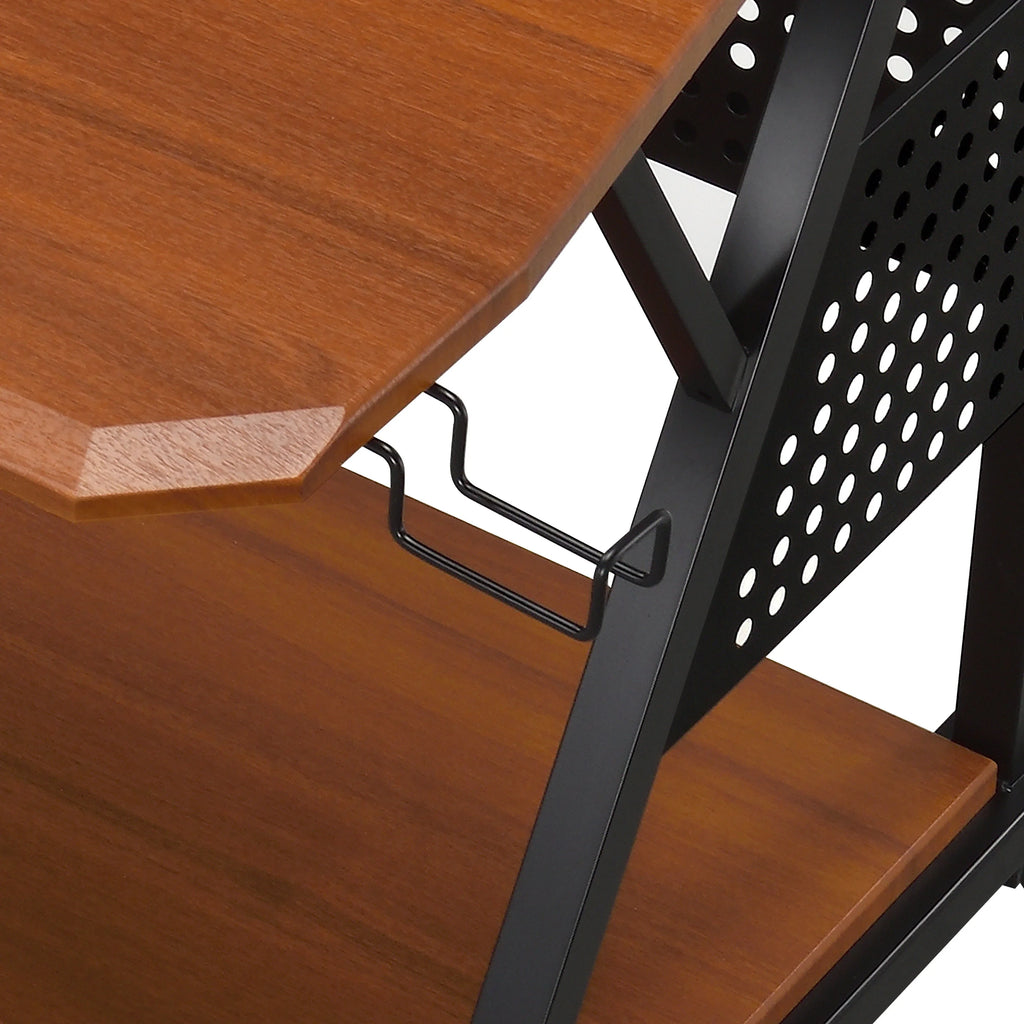 Cherry & Black Desk W493