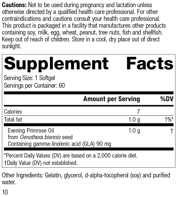 Evening Primrose Oil 60 Softgels O61399