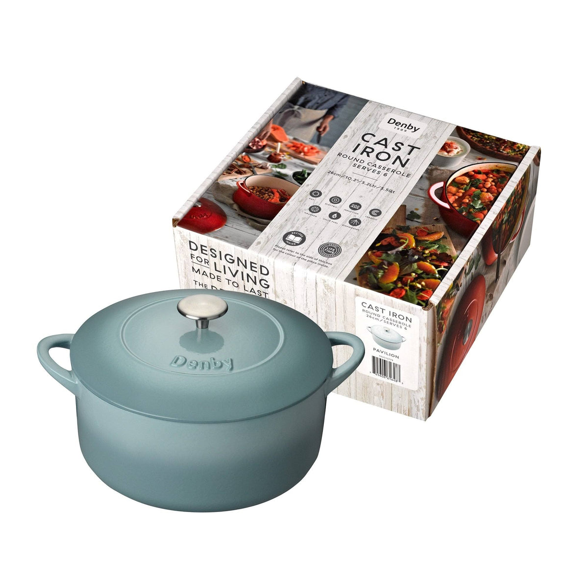Cast Iron Round Casserole, 5.2 L T757