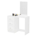 White 3 Drawer Vanity Table with Mirror U66500