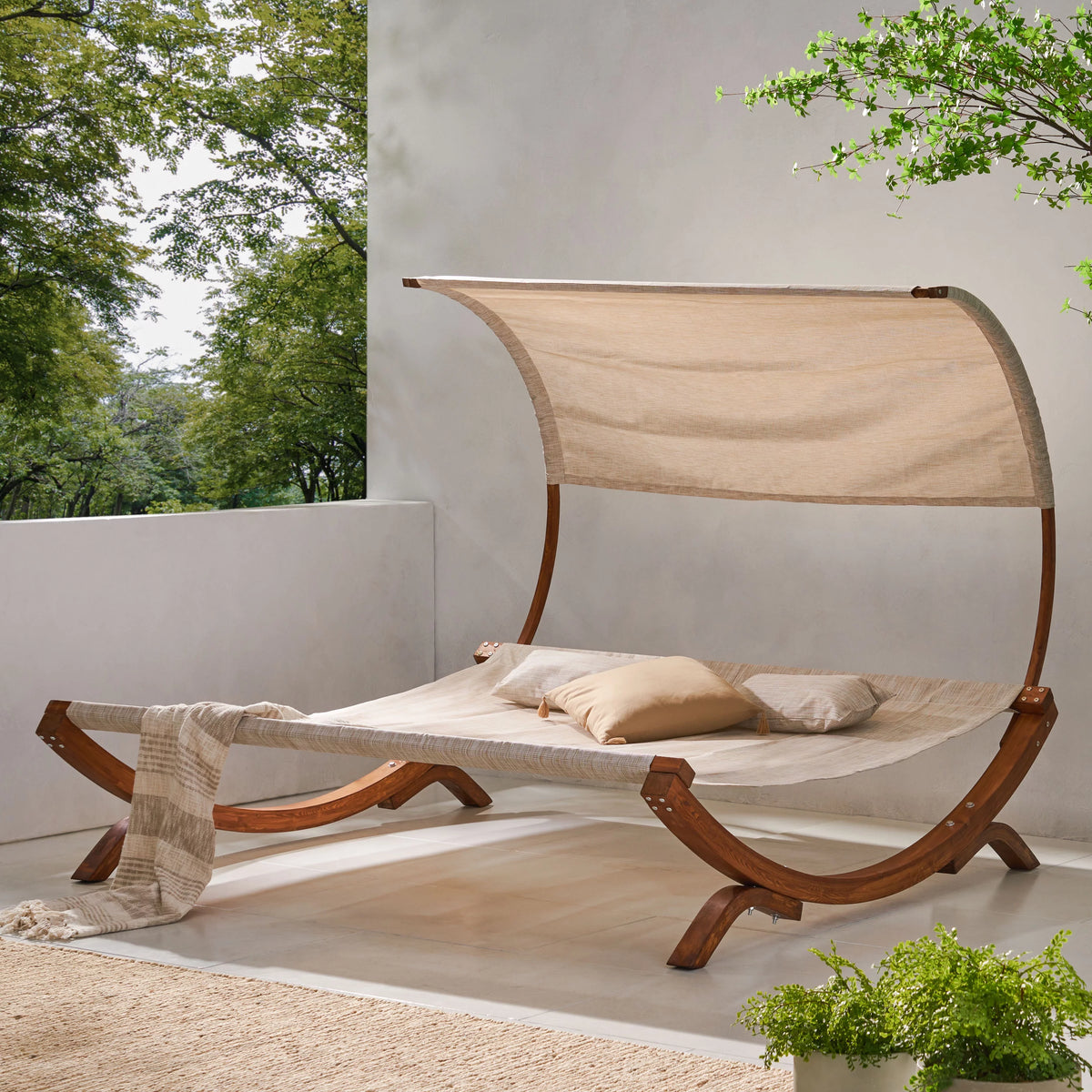 Sunbed with Canopy V748497