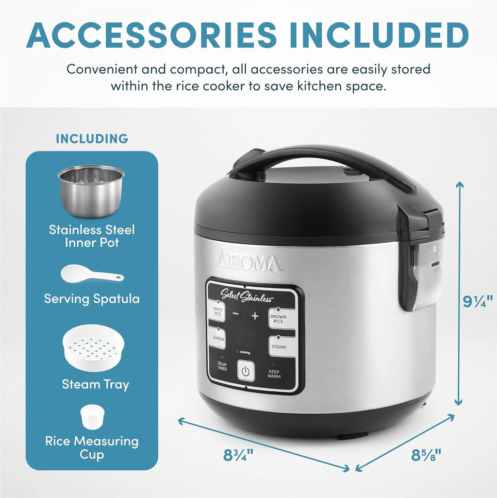 4 Cups Digital Rice Cooker with Stainless Steel Inner Pot G3162